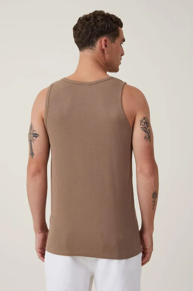 Men Tees and Tanks Cotton On Loose Fit Rib Tank Coffee Men Tees and Tanks Cotton On Loose Fit Rib Tank Coffee