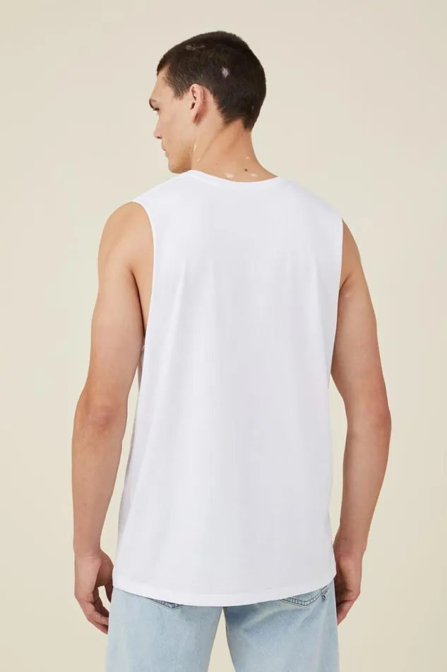 Men Tees and Tanks Cotton On Organic Muscle White Men Tees and Tanks Cotton On Organic Muscle White