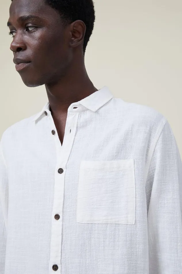 Men Tees and Tanks Cotton On Portland Long Sleeve Shirt Vintage White Cheesecloth Men Tees and Tanks Cotton On Portland Long Sleeve Shirt Vintage White Cheesecloth