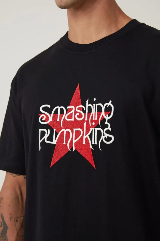 Men Tees and Tanks Cotton On Premium Loose Fit Music TShirt Lcn Mt Black Smashing Pumpkins 8211 Star Logo Men Tees and Tanks Cotton On Premium Loose Fit Music TShirt Lcn Mt Black Smashing Pumpkins 8211 Star Logo