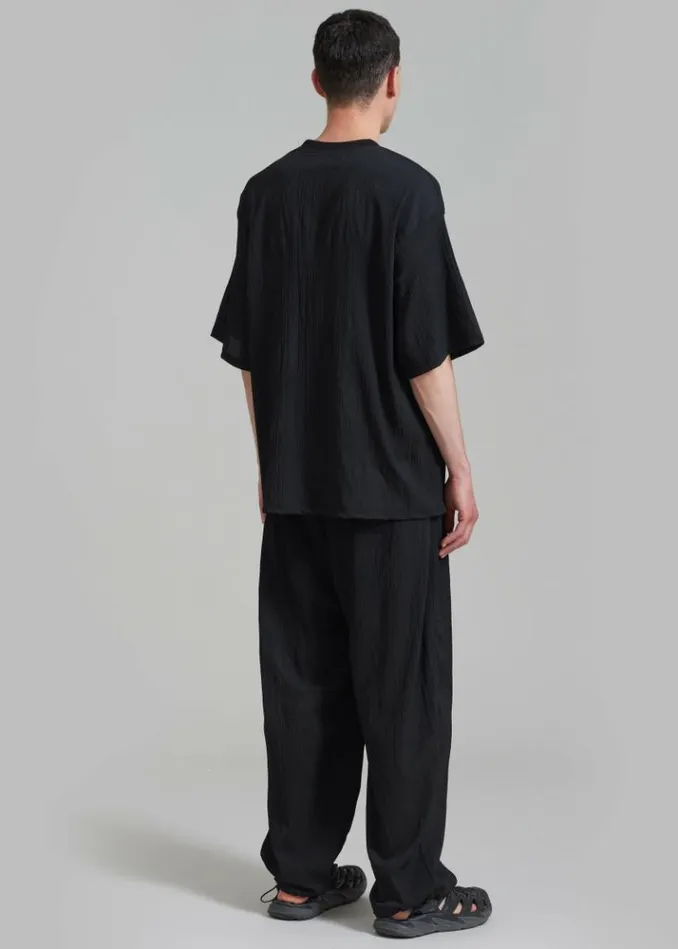 Men The Frankie Shop Eliott Crinkle Pants 8211 Black Black