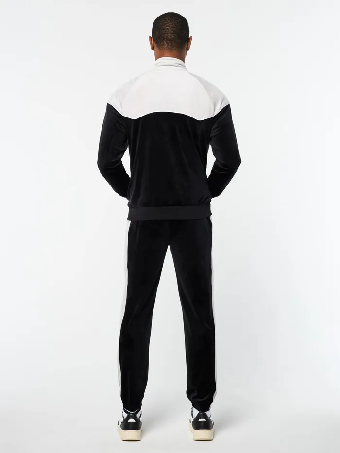 Men Tracksuits Sergio Tacchini Cielo Velour Track Jacket Black Beauty