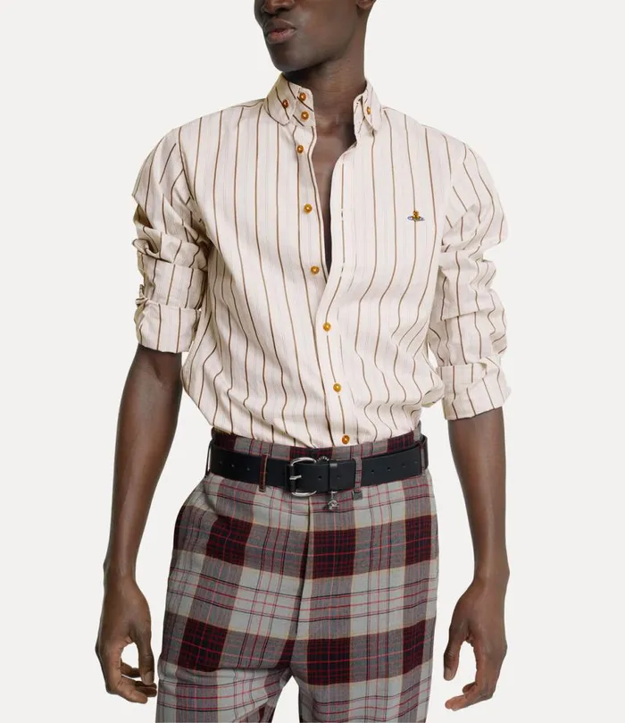 Men Two Button Krall Shirt Beige Vivienne Westwood Shirts Men Two Button Krall Shirt Beige Vivienne Westwood Shirts