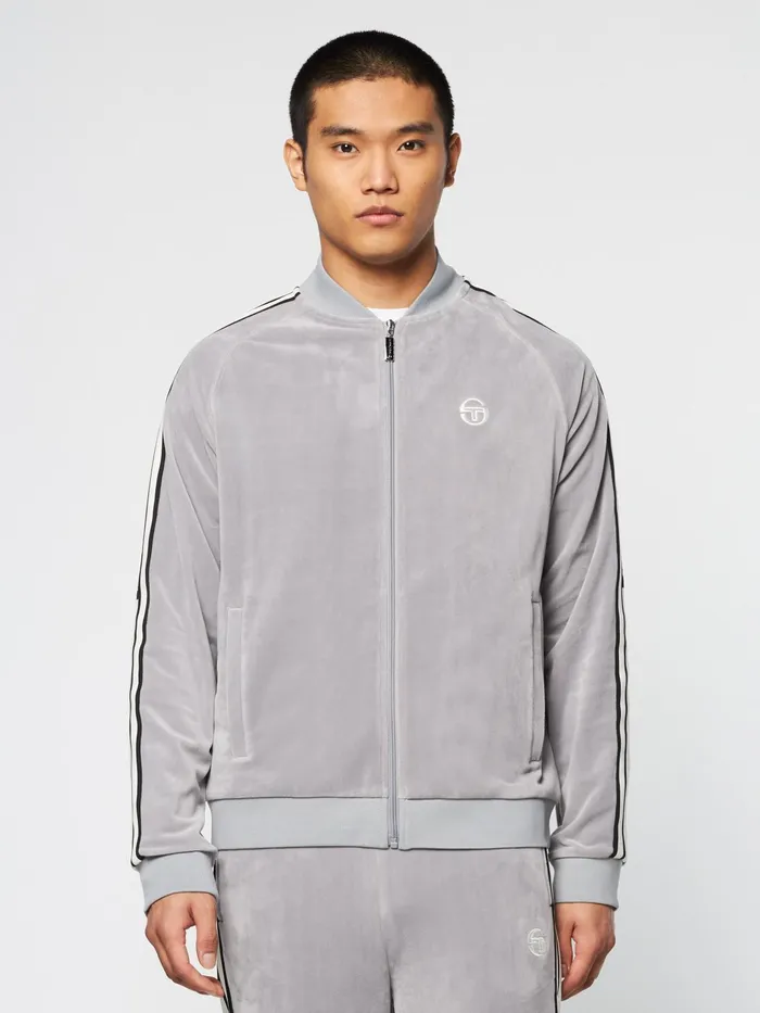 Men Velour Sergio Tacchini Pereto Velour Track Jacket Sleet