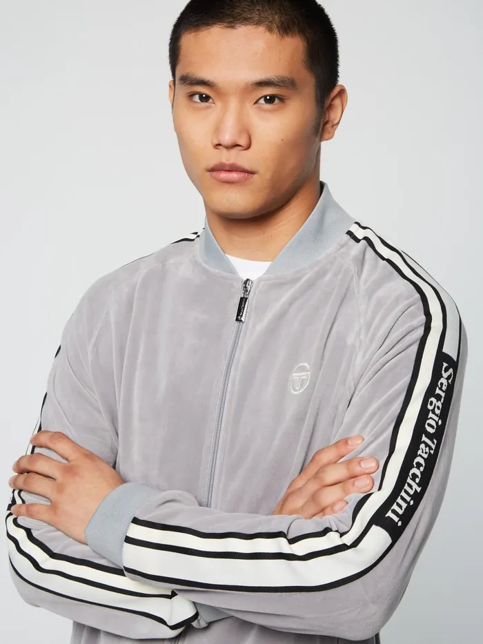 Men Velour Sergio Tacchini Pereto Velour Track Jacket Sleet