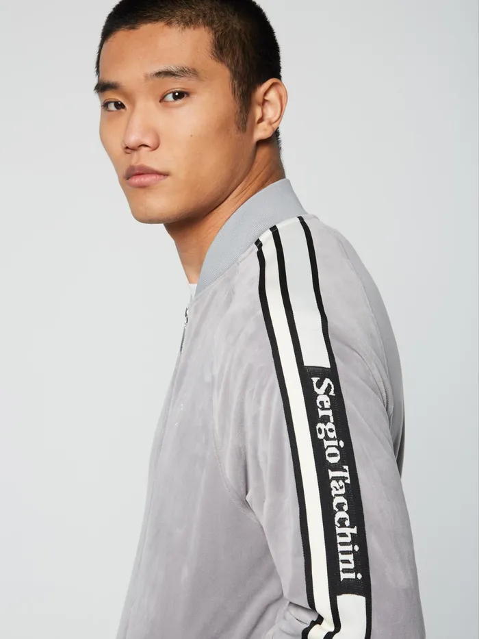 Men Velour Sergio Tacchini Pereto Velour Track Jacket Sleet