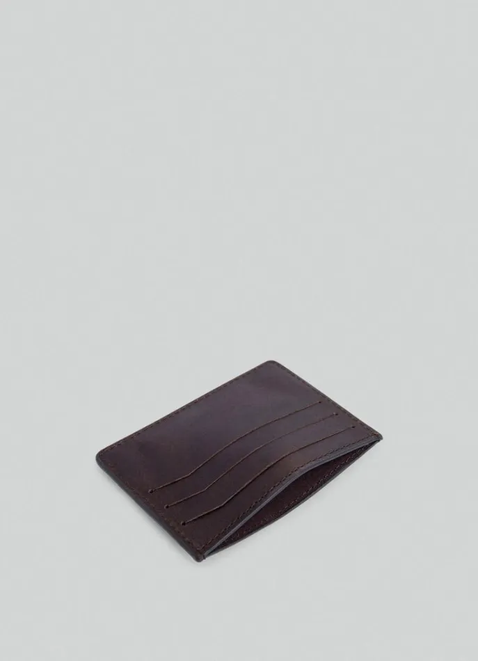Men Wallets and Cardholders Hackett London Leather Card Holder Brown
