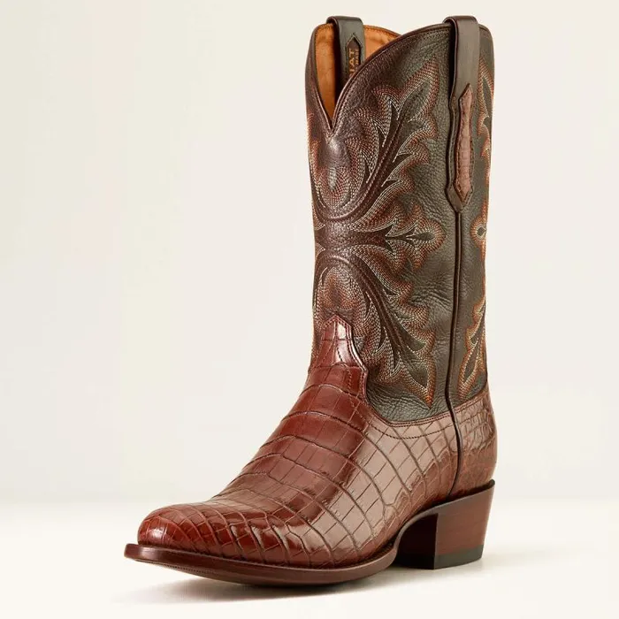 Men Western Boots Ariat Bench Made James Western Boot Whiskey Nile Crocrustic Tobacco Men Western Boots Ariat Bench Made James Western Boot Whiskey Nile Crocrustic Tobacco