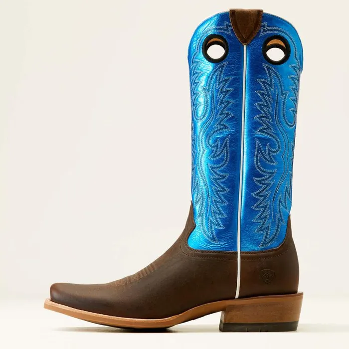 Men Western Boots Ariat Ringer Cowboy Boot Tobacco Toffeebright Blue Patent