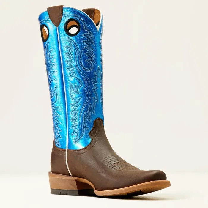 Men Western Boots Ariat Ringer Cowboy Boot Tobacco Toffeebright Blue Patent