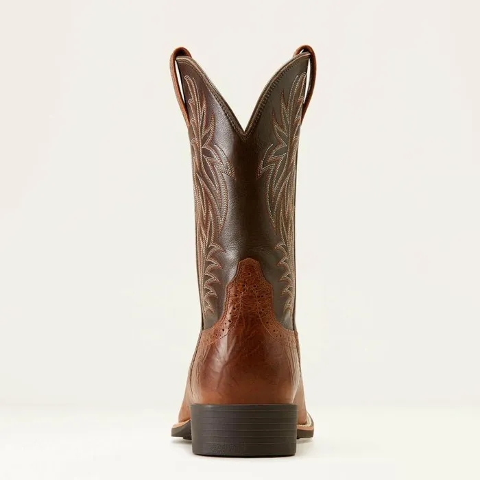 Men Western Boots Ariat Sport Wide Square Toe Western Boot Peanut Butterchaga Brown