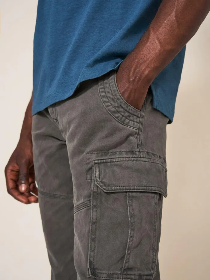 Men White Stuff Trousers Kegworth Organic Cargo Trouser Pure Black Men White Stuff Trousers Kegworth Organic Cargo Trouser Pure Black