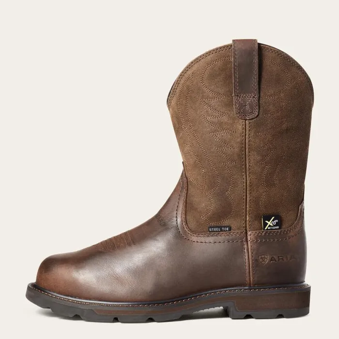 Men Work Boots Ariat Groundbreaker MetGuard Steel Toe Work Boot Brown Men Work Boots Ariat Groundbreaker MetGuard Steel Toe Work Boot Brown