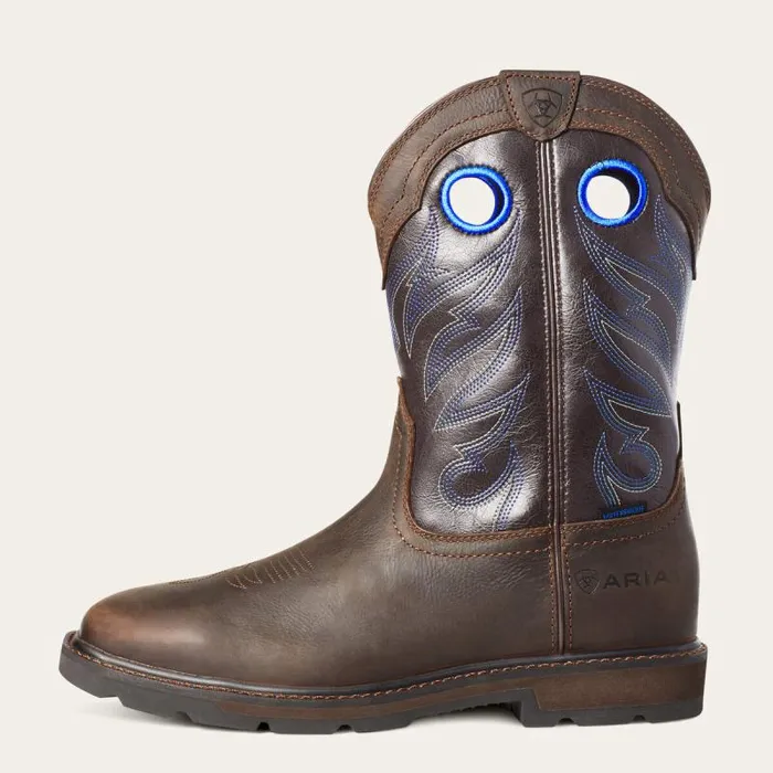 Men Work Boots Ariat Groundwork Waterproof Work Boot Dark Brown
