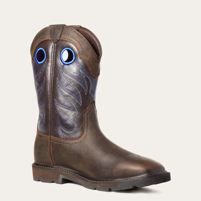 Men Work Boots Ariat Groundwork Waterproof Work Boot Dark Brown