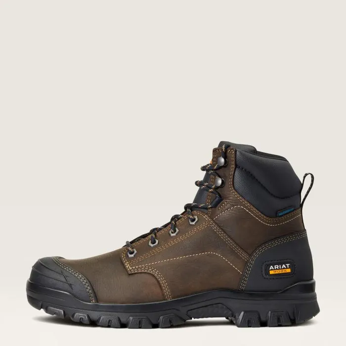 Men Work Boots Ariat Treadfast 6034 Waterproof Work Boot Dark Brown Men Work Boots Ariat Treadfast 6034 Waterproof Work Boot Dark Brown