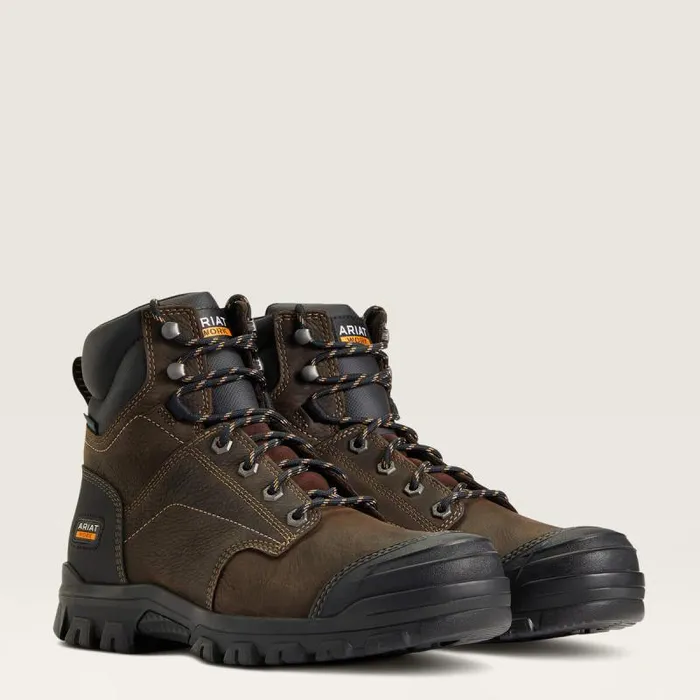 Men Work Boots Ariat Treadfast 6034 Waterproof Work Boot Dark Brown Men Work Boots Ariat Treadfast 6034 Waterproof Work Boot Dark Brown