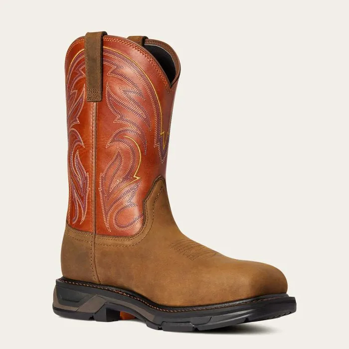 Men Work Boots Ariat WorkHog XT Cottonwood Carbon Toe Work Boot Dark Earth