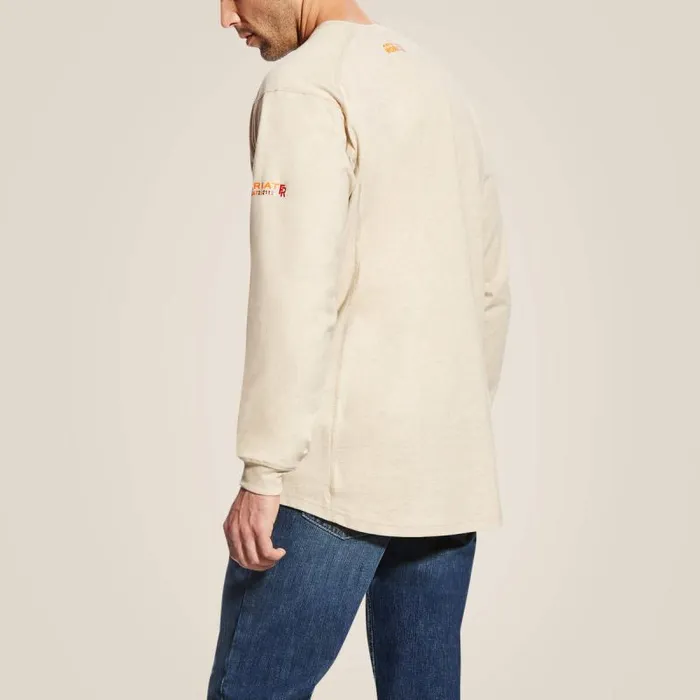 Men Workwear Ariat FR Air Crew TShirt Sand Heather Men Workwear Ariat FR Air Crew TShirt Sand Heather