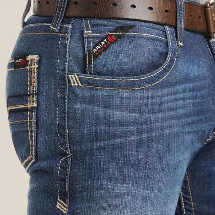 Men Workwear Ariat FR M5 Straight DuraStretch Truckee Stackable Straight Leg Jean Ryley
