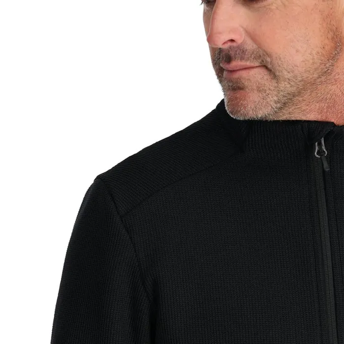 Mens Bandit Half Zip Black Spyder Fleece