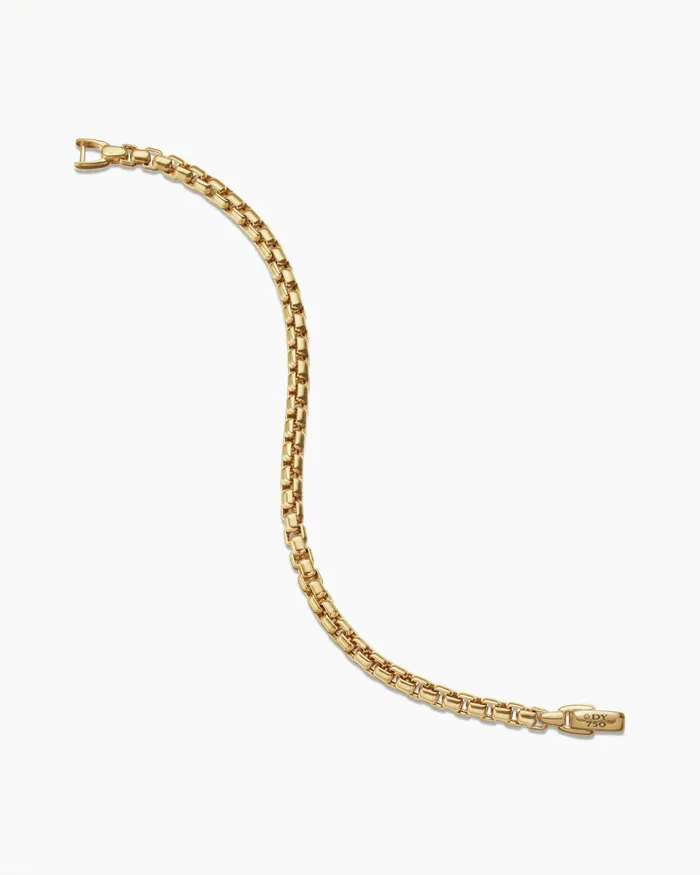 Mens Box Chain Bracelet In 18K Yellow Gold 5mm Men David Yurman Chain Mens Box Chain Bracelet In 18K Yellow Gold 5mm Men David Yurman Chain
