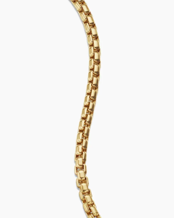 Mens Box Chain Bracelet In 18K Yellow Gold 5mm Men David Yurman Chain Mens Box Chain Bracelet In 18K Yellow Gold 5mm Men David Yurman Chain