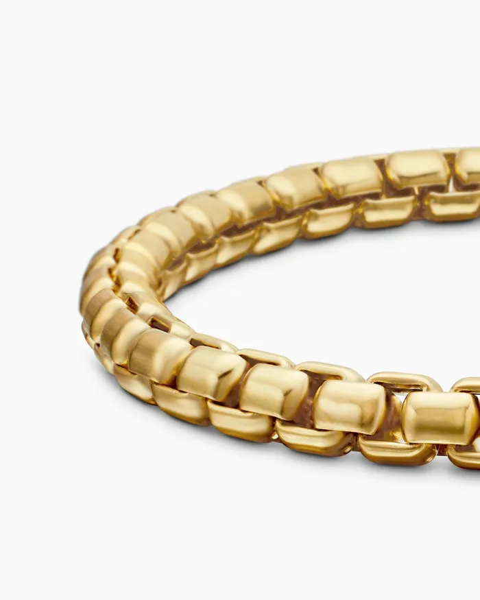 Mens Box Chain Bracelet In 18K Yellow Gold 5mm Men David Yurman Chain Mens Box Chain Bracelet In 18K Yellow Gold 5mm Men David Yurman Chain