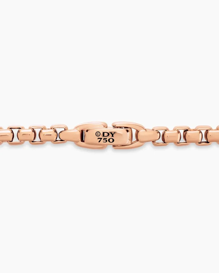 Mens Box Chain Necklace In 18K Rose Gold 5mm Men David Yurman Chains Mens Box Chain Necklace In 18K Rose Gold 5mm Men David Yurman Chains