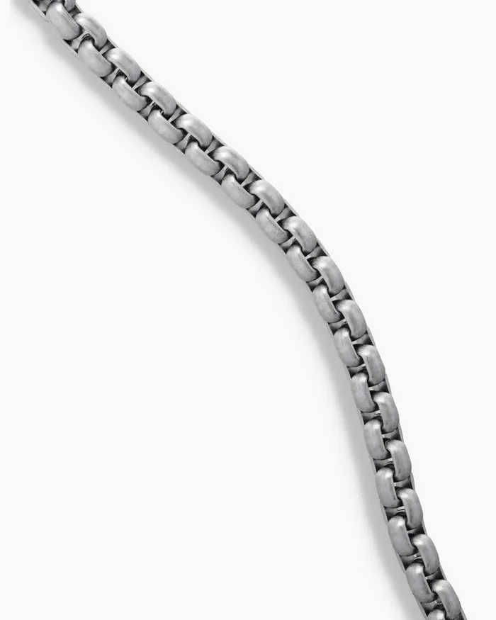 Mens Box Chain Necklace In Grey Titanium 27mm Men David Yurman Chains Mens Box Chain Necklace In Grey Titanium 27mm Men David Yurman Chains