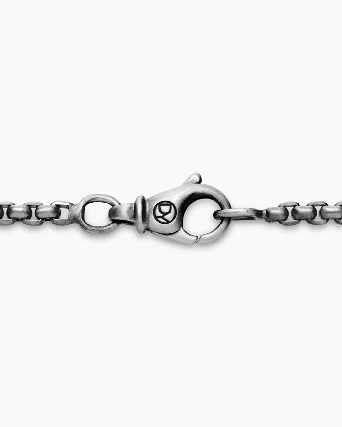 Mens Box Chain Necklace In Grey Titanium 27mm Men David Yurman Chains Mens Box Chain Necklace In Grey Titanium 27mm Men David Yurman Chains