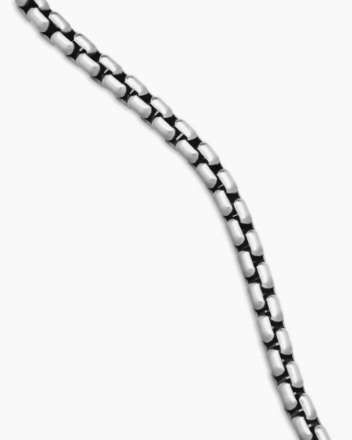 Mens Box Chain Necklace In Sterling Silver 48mm Men David Yurman Chains Mens Box Chain Necklace In Sterling Silver 48mm Men David Yurman Chains
