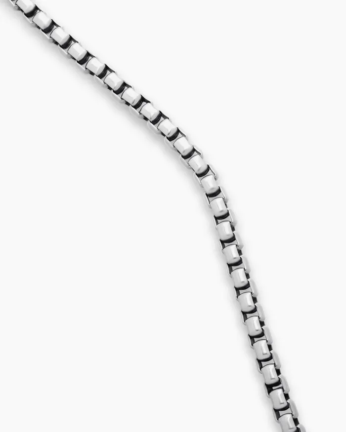 Mens Box Chain Necklace In Sterling Silver 73mm Men David Yurman Chains