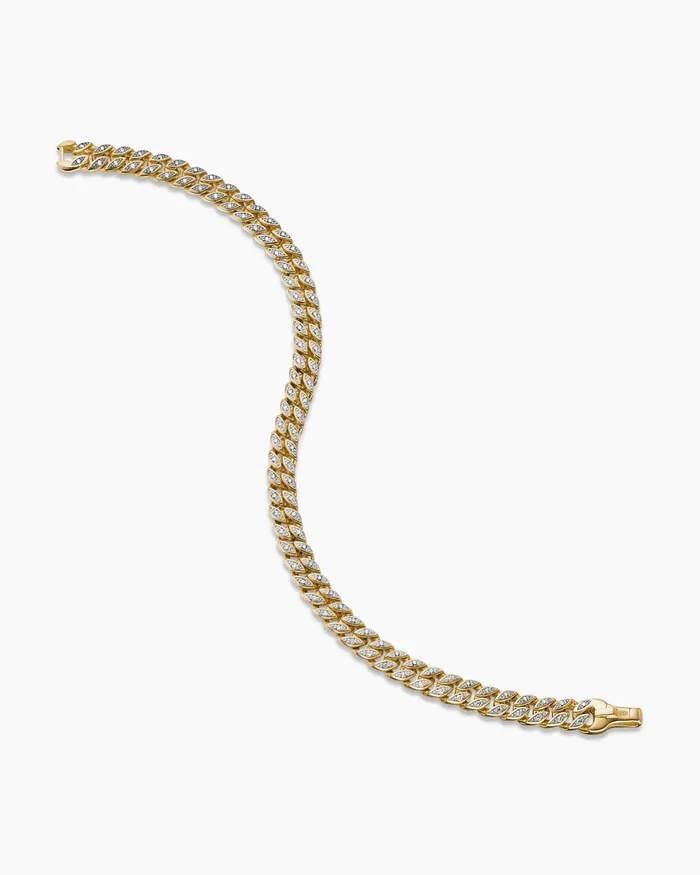 Mens Curb Chain Bracelet In 18K Yellow Gold 6mm Men David Yurman Chain Mens Curb Chain Bracelet In 18K Yellow Gold 6mm Men David Yurman Chain