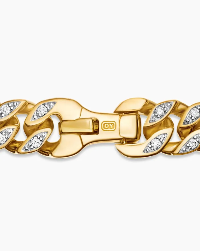 Mens Curb Chain Bracelet In 18K Yellow Gold 6mm Men David Yurman Chain Mens Curb Chain Bracelet In 18K Yellow Gold 6mm Men David Yurman Chain