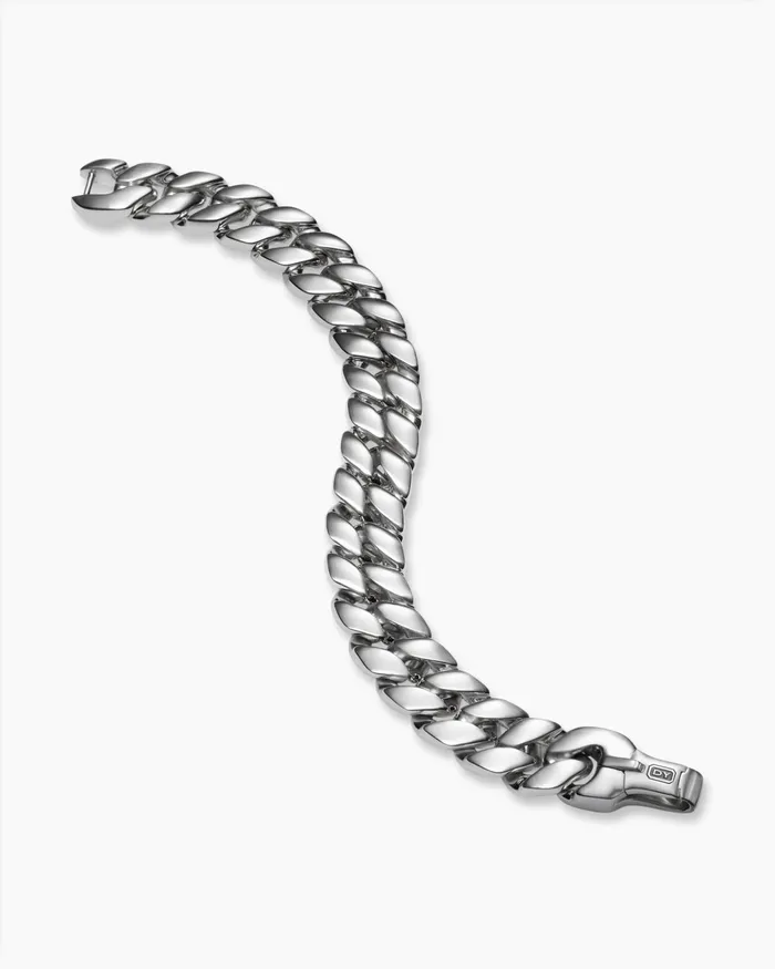 Mens Curb Chain Bracelet In Platinum 145mm Men David Yurman Chain Mens Curb Chain Bracelet In Platinum 145mm Men David Yurman Chain