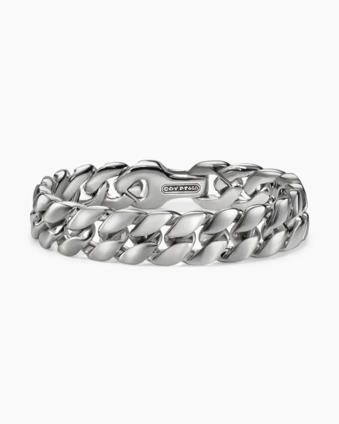 Mens Curb Chain Bracelet In Platinum 145mm Men David Yurman Chain Mens Curb Chain Bracelet In Platinum 145mm Men David Yurman Chain