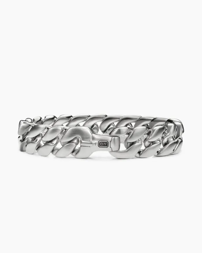 Mens Curb Chain Bracelet In Platinum 145mm Men David Yurman Chain Mens Curb Chain Bracelet In Platinum 145mm Men David Yurman Chain