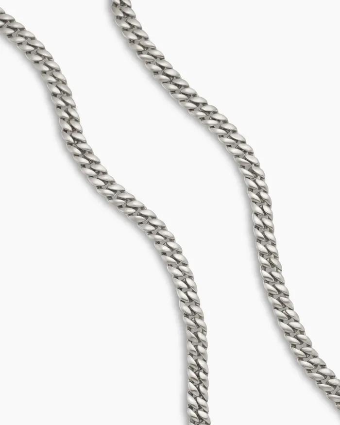 Mens Curb Chain Necklace In Sterling Silver 6mm Men David Yurman Chains Mens Curb Chain Necklace In Sterling Silver 6mm Men David Yurman Chains