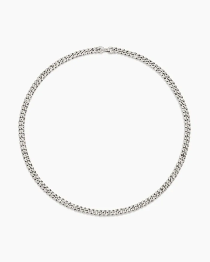 Mens Curb Chain Necklace In Sterling Silver 6mm Men David Yurman Chains Mens Curb Chain Necklace In Sterling Silver 6mm Men David Yurman Chains