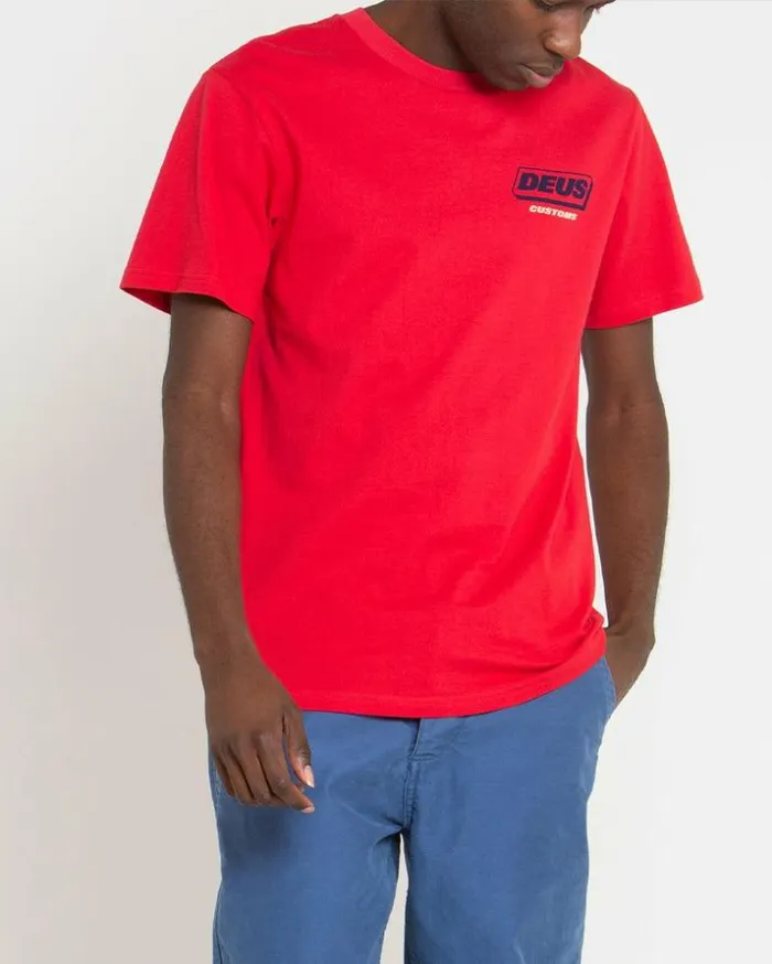 Mens Deus Ex Machina Tees Unchained Tee 8211 Mars Red Mars Red