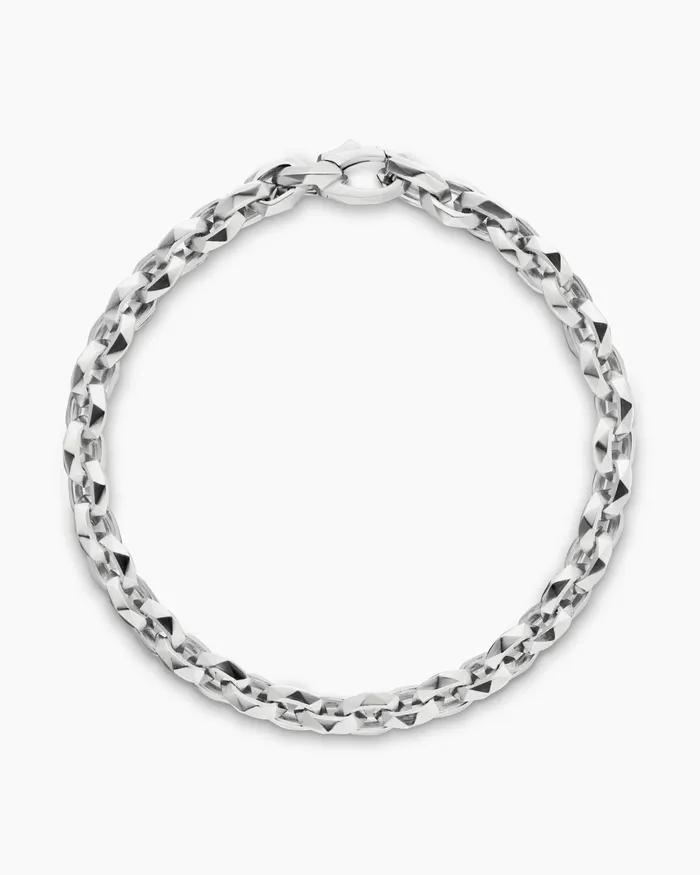 Mens Faceted Chain Bracelet In Sterling Silver 7mm Men David Yurman Chain