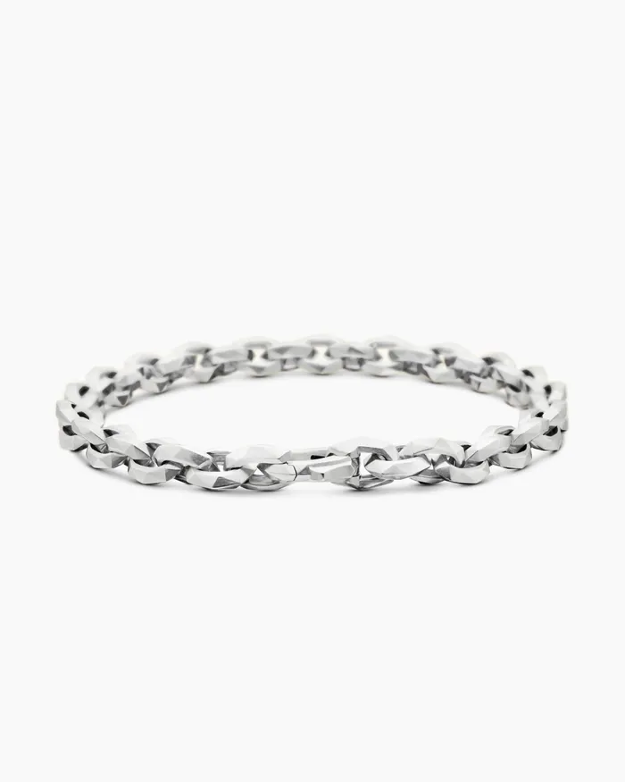 Mens Faceted Chain Bracelet In Sterling Silver 7mm Men David Yurman Chain