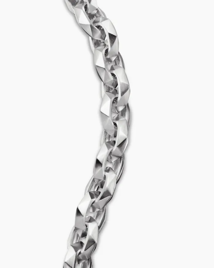 Mens Faceted Chain Bracelet In Sterling Silver 7mm Men David Yurman Chain