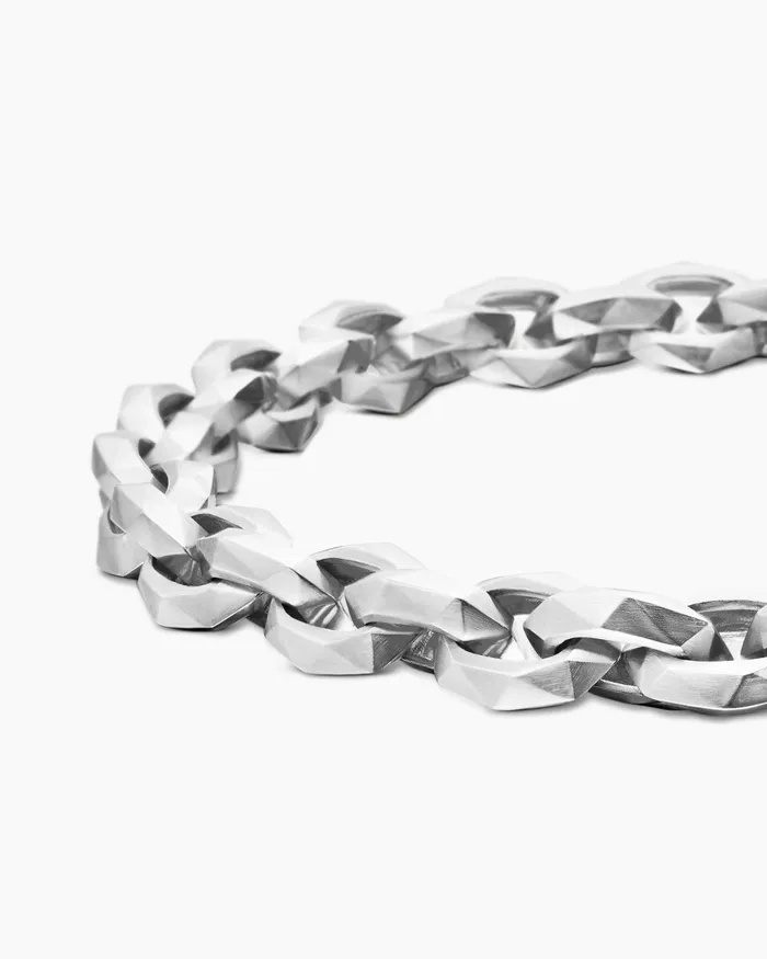 Mens Faceted Chain Bracelet In Sterling Silver 7mm Men David Yurman Chain