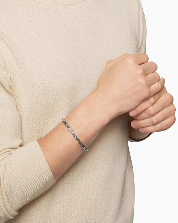 Mens Fluted Chain Bracelet In Sterling Silver 5mm Men David Yurman Chain Mens Fluted Chain Bracelet In Sterling Silver 5mm Men David Yurman Chain