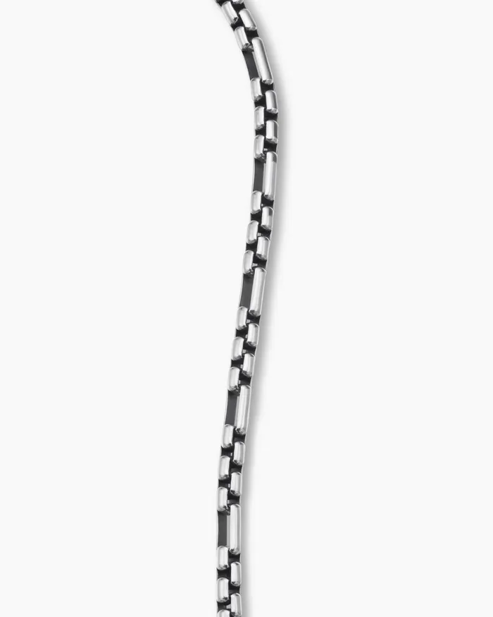 Mens Open Station Box Chain Bracelet In Sterling Silver 3mm Men David Yurman Chain Mens Open Station Box Chain Bracelet In Sterling Silver 3mm Men David Yurman Chain