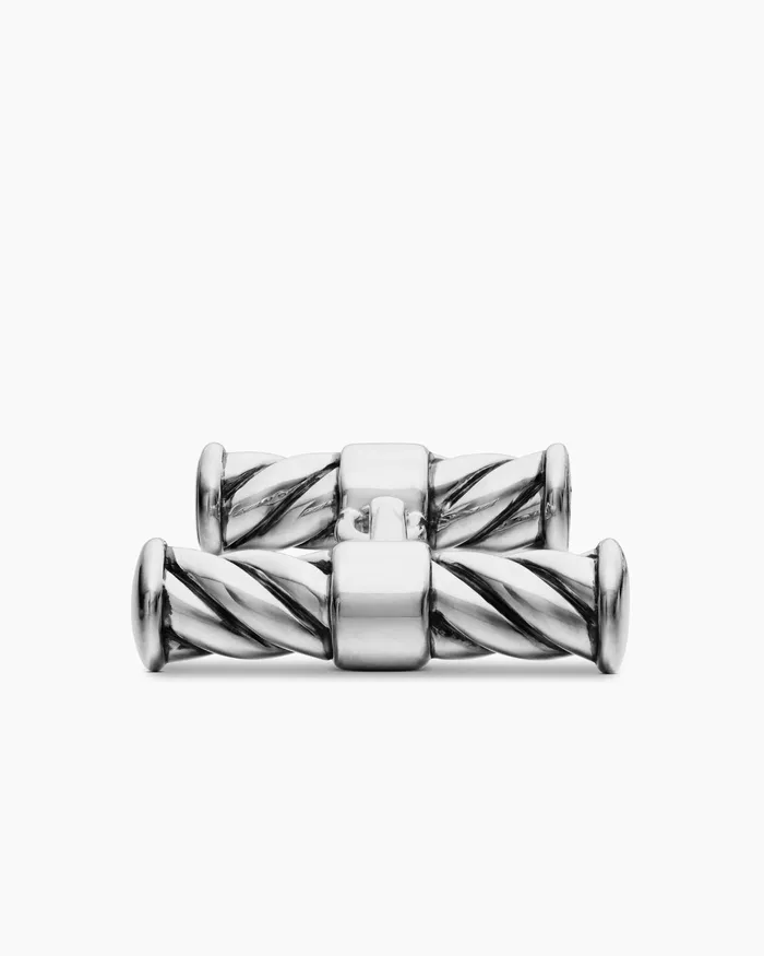 Mens Sculpted Cable Elongated Cufflinks In Sterling Silver 22mm Men David Yurman Cufflinks Mens Sculpted Cable Elongated Cufflinks In Sterling Silver 22mm Men David Yurman Cufflinks
