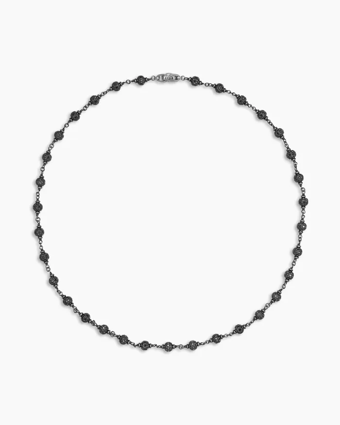Mens Spiritual Beads Necklace In Sterling Silver 6mm Men David Yurman Bead Mens Spiritual Beads Necklace In Sterling Silver 6mm Men David Yurman Bead