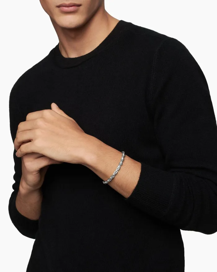 Mens Streamline Elongated Chain Bracelet In Sterling Silver 6mm Men David Yurman Chain Mens Streamline Elongated Chain Bracelet In Sterling Silver 6mm Men David Yurman Chain